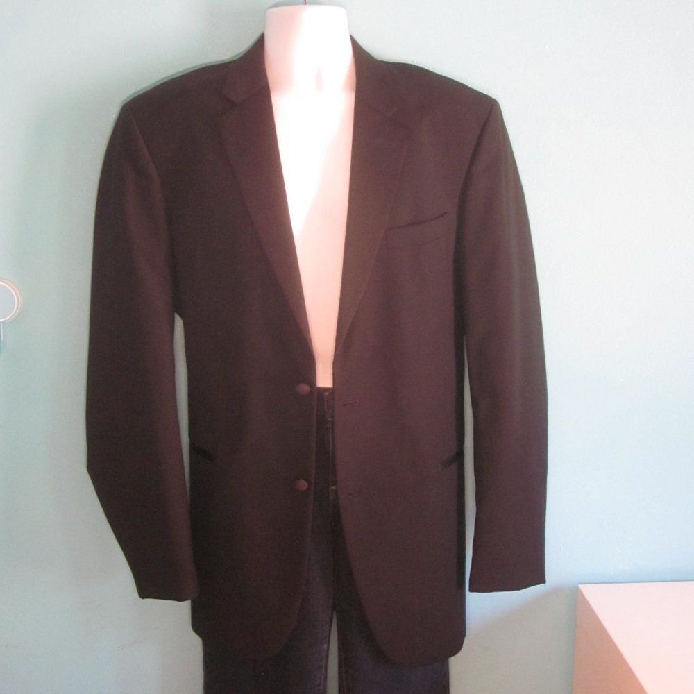 Ralph Lauren Black Wool Tuxedo Jacket Size 41 L
